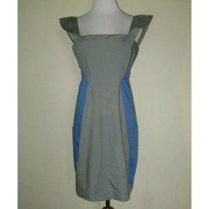 Lorick Devant Dress Blue/Gray Sleeveless
